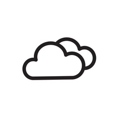 Two overlapping clouds in minimalist design.