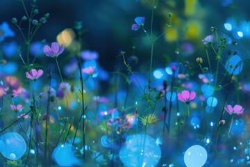 Bioluminescence Wildflower background backgrounds wildflower outdoors.