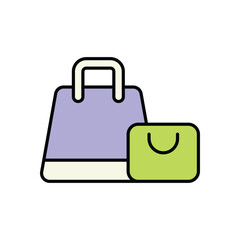 Shopping Bag icon isolated on a white background. Vector illustration.