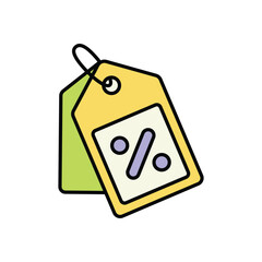 Discount Tag icon isolated on a white background. Vector illustration.