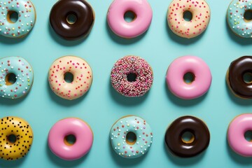 Donuts food confectionery sprinkles.