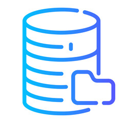 database storage Line Gradient Icon