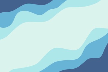 Fototapeta premium Abstract Blue Wave Pattern in Minimalist Design