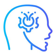 mind mapping Line Gradient Icon