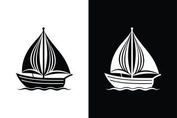 Minimalist Sailing Boat Logo. Modern Vector Icon with Nautical Vibes