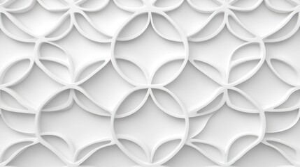 Abstract white geometric pattern background.