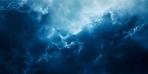 Blue grainy background, dark abstract noise texture poster, banner header cover backdrop design