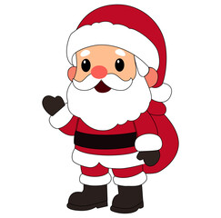 Cartoon Santa Claus Vector Illustration