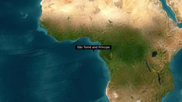 Sao Tome and Principe Map Zooming In. Exploring the Details of the Sao Tome and Principe Map