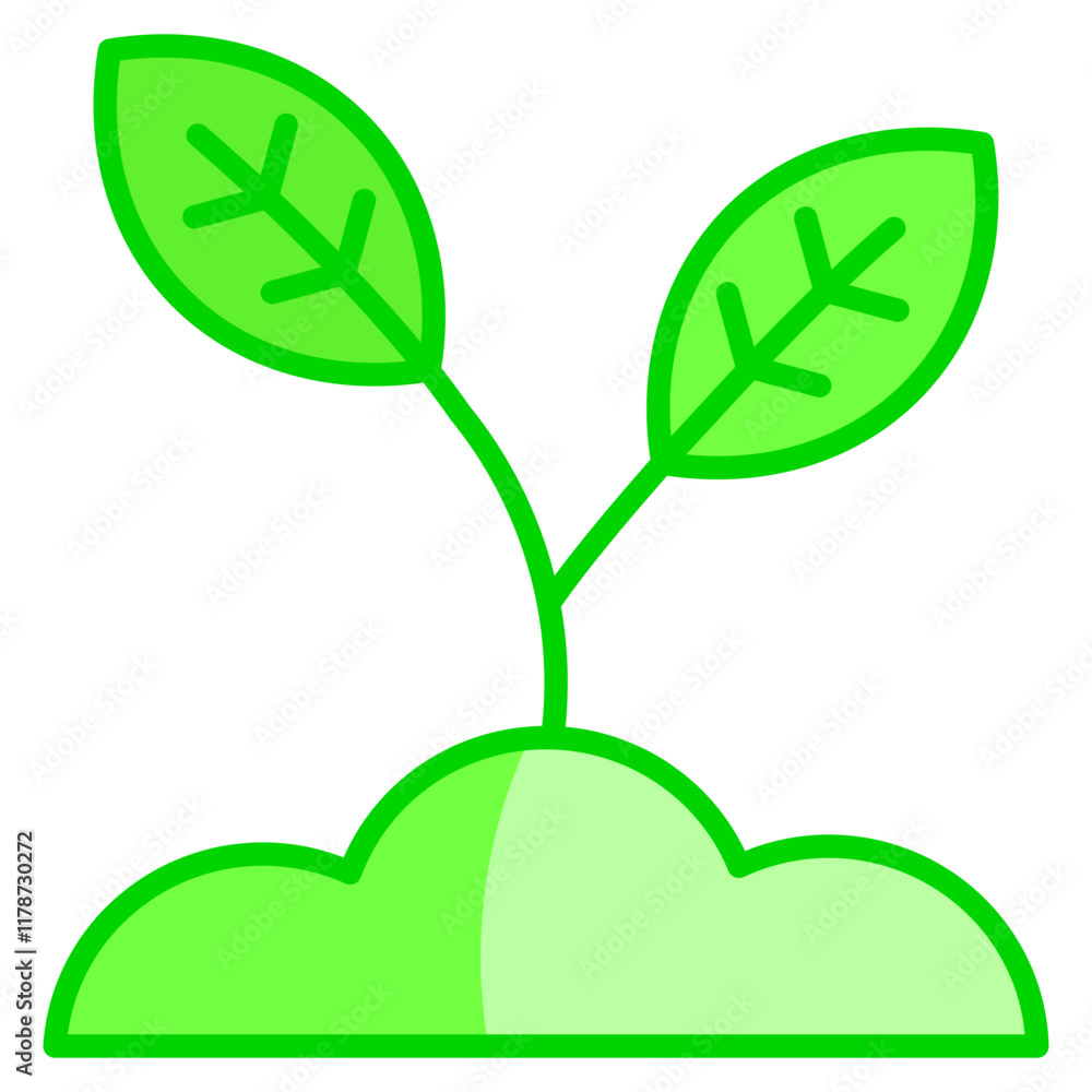 Poster seedling icon element for design