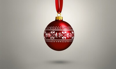 red ball with ribbon