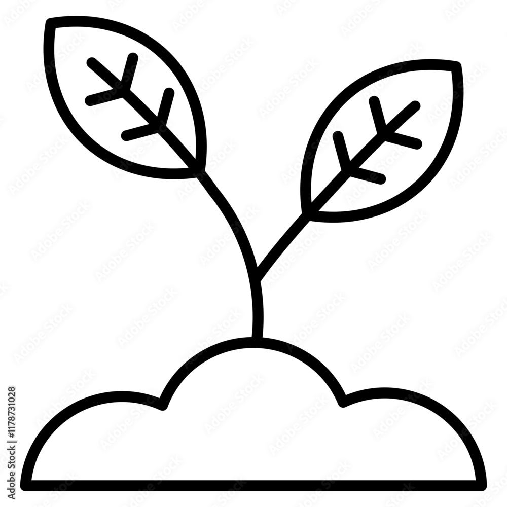 Poster seedling icon element for design