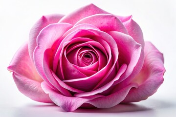 Stunning drone photography: delicate pink rose petal detail against a pure white backdrop.  High resolution.