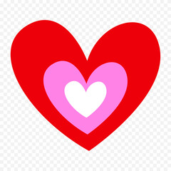 Doodle hand drawn heart drawing on white background