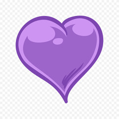 Doodle hand drawn heart drawing on white background