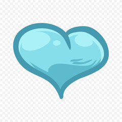 Doodle hand drawn heart drawing on white background