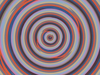 Abstract hypnotic swirling concentric circles background in muted pastel colors; perfect for calming designs.