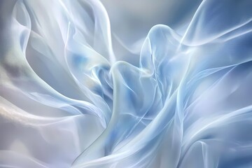 Obraz premium Soft and Ethereal Flowing Fabric in Gentle Light Tones