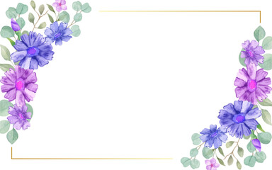 Vibrant Watercolor Floral Vector Illustration Hand paint