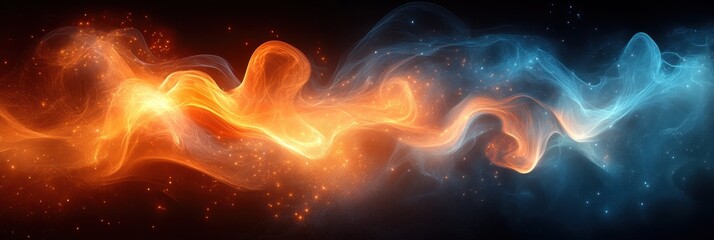 Obraz premium Abstract organic forms characterized by fluid movement and apparent energy