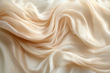 Obraz premium Gentle, semi-transparent airy folds creating a sense of fluid and ethereal movement, softness elegance
