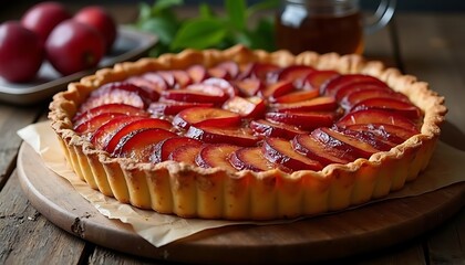 Delicious Homemade Plum Tart: A Rustic Autumn Delight