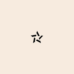 Star icon flat vector design. 