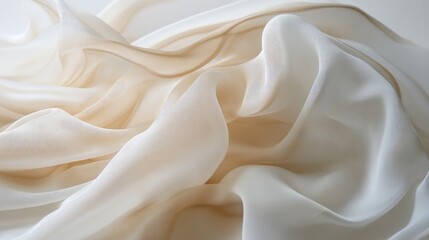 Fototapeta premium Elegant Flowing Fabric with Soft Ripples and Graceful Texture for Creative Backgrounds and Design Use