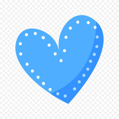 Doodle hand drawn heart drawing on white background