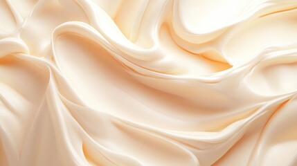 Obraz premium Smooth Creamy Caramel Fabric Texture Background with Soft Vintage Feel for Elegant Design and Stylish Decor Concepts