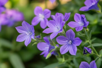 Vibrant purple flowers blooming in a garden during springtime