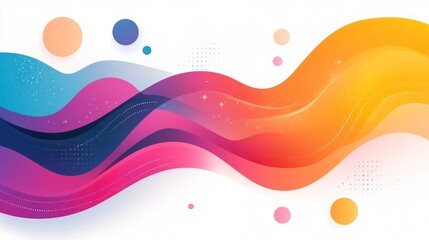 Abstract colorful wavy background design.