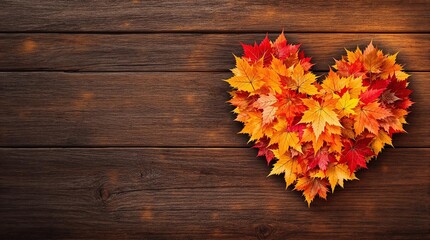 Autumn leaf heart design perfect for fall wedding decor valentines day anniversary cards cozy home decor and seasonal romantic gifts