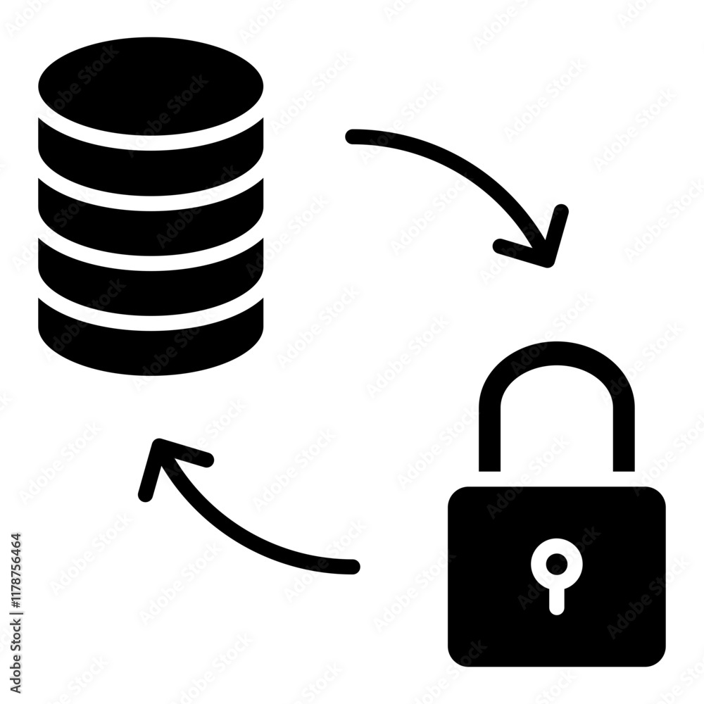 Aufkleber data security icon element for design