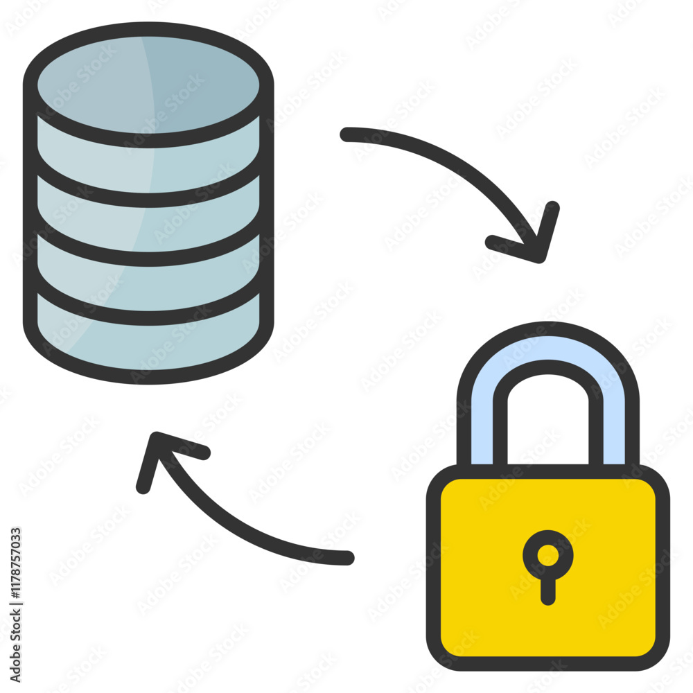 Poster data security icon element for design