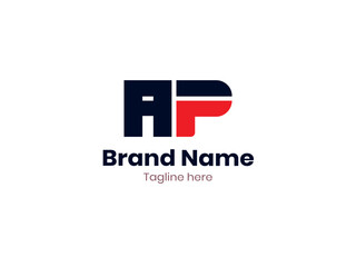 AP Letter Initial Logo Design Template Vector
