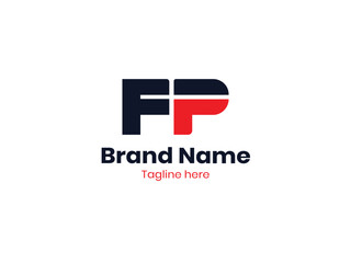 FP Letter Initial Logo Design Template Vector