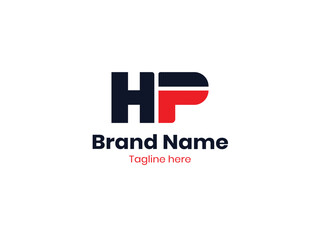 HP Letter Initial Logo Design Template Vector