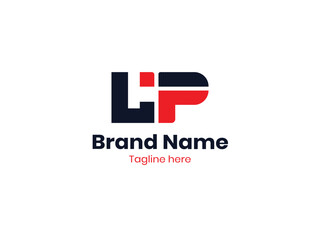 LP Letter Initial Logo Design Template Elemen