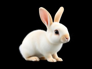 Obraz premium Cute baby rabbit cartoon 3d rendering illustration