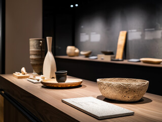 serene shot of museum exhibit showcasing medical history artifacts