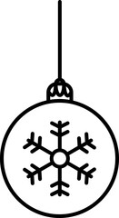 Christmas Bulb Line Style