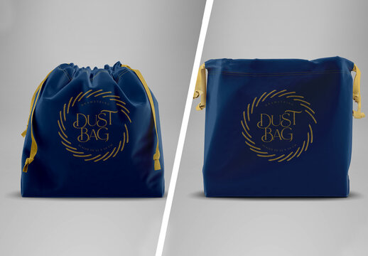 Dust Bag Packaging 2 mockup Views
