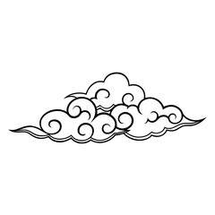 Chinese Cloud Hand Drawn