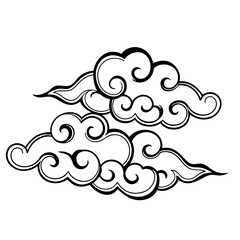 Chinese Cloud Hand Drawn