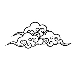 Chinese Cloud Hand Drawn