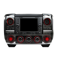 Fototapeta premium High-Quality Car Stereo Isolated for Automotive Audio Enhancement on transparent background.