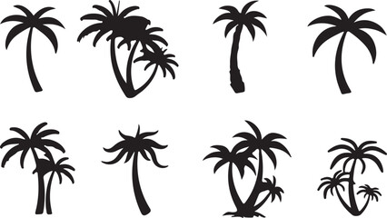 Fototapeta premium Create a Tree vector style silhouette with white background.