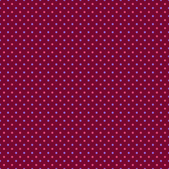 Small pink and lilac violet polka dots on a dark vine red burgundy purple background Traditional abstract geometric fabric pattern