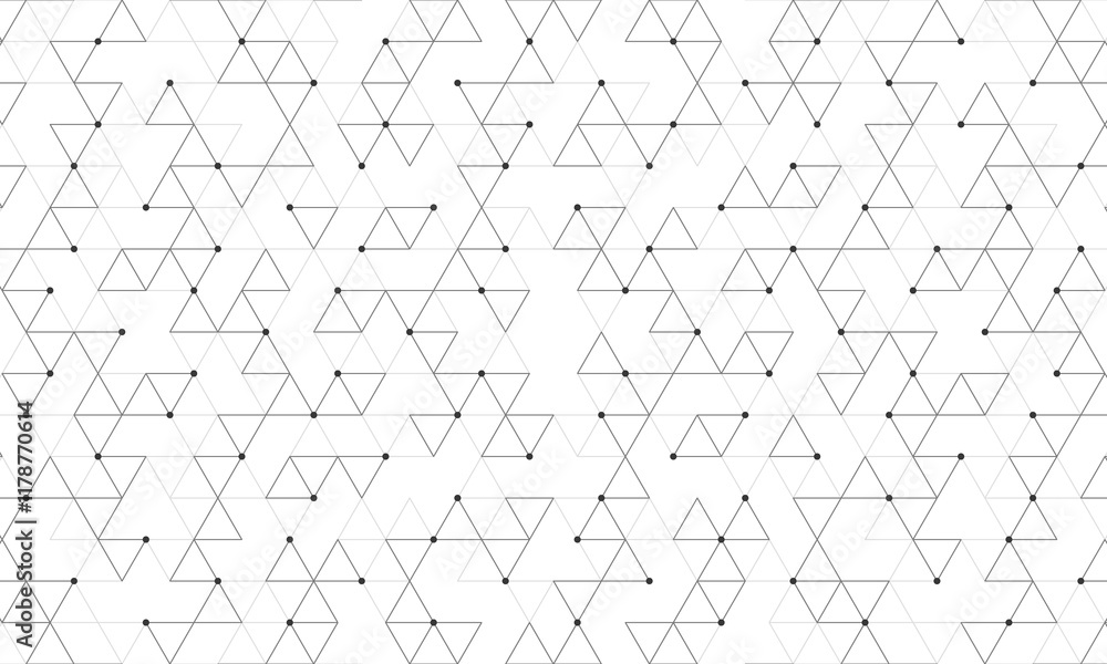 Aufkleber Abstract vector background with a seamless geometric pattern of simple triangle shapes. Stylish vector texture